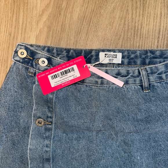 Beginning Boutique Button Side Denim Maxi Skirt - Picture 7 of 7